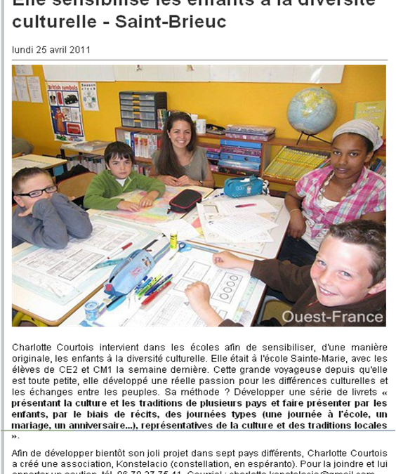 Konstelacio dans Ouest France !