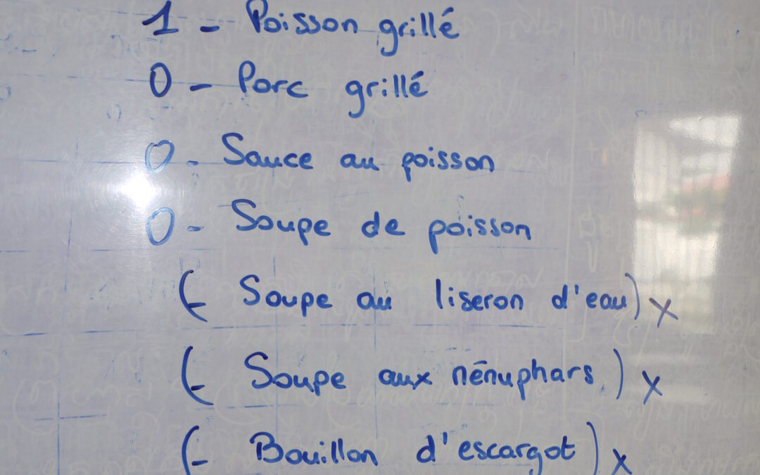 [Cambodge] Étrange liste de recettes