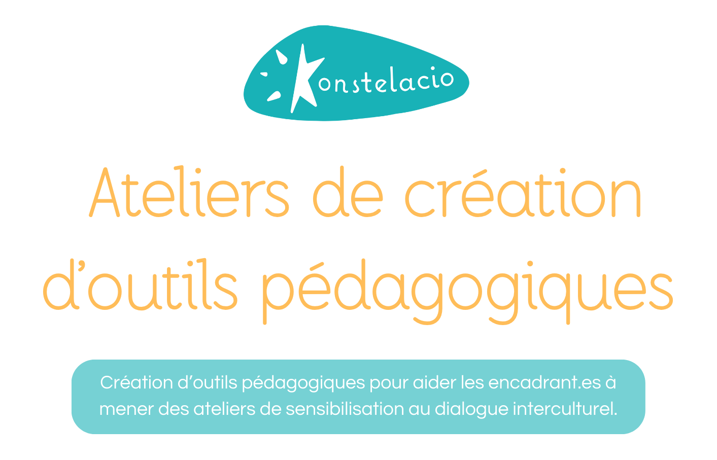 Affiche ateliers de création d'outils pédagogiques.